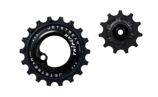 Tripeak Oversized trinsehjul Jetstream pro keramiske lagre Shimano 10/11 speed GS 11T/18/T svart