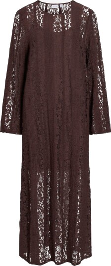 Vila Midikjole Visilano O Neck L/S Midi Dress Brun