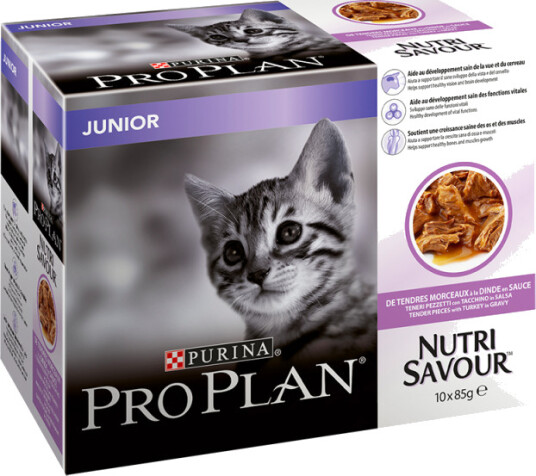 Purina Pro Plan Kitten Våtfôr med Kalkun 10 x 85 g - Komplett Fôr til Kattunger Purina Pro Plan Kitten Våtfôr med Kalkun 10 x 85 g - Komplett Fôr til Kattunger