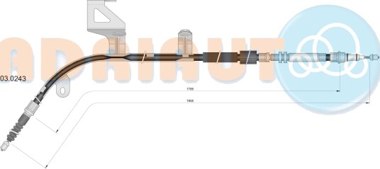 Tautrekk, håndbremse ADRIAUTO 03.0243