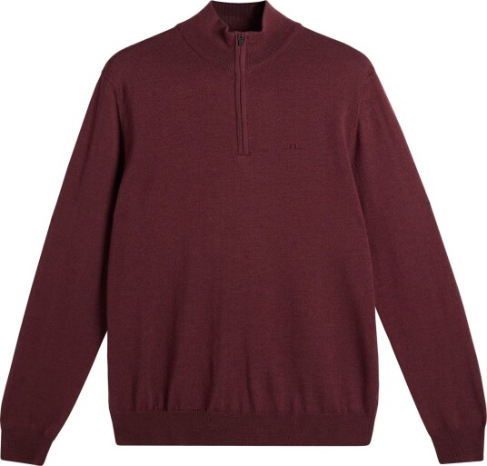J. Lindeberg Kiyan Quarter Zip Sweater WINETASTING XXL