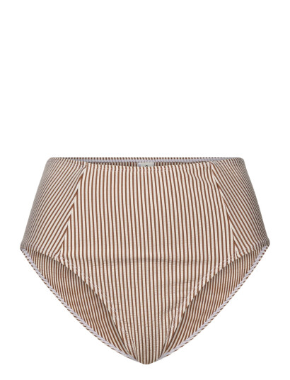 Becksöndergaard Striba High Waist Bikini Briefs - Brown - S Becksöndergaard Striba High Waist Bikini Briefs - Brown - S