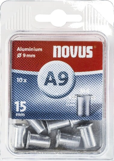 Novus Blindnitemutter M6 × 15 mm I Aluminium, 10 Stk.