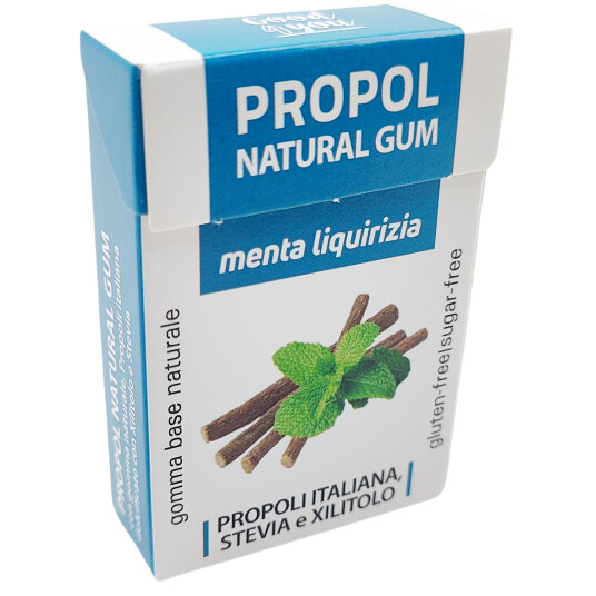 Naturlig Propolis Tyggegummi PROPOL Mint + lakris Naturlig Propolis Tyggegummi PROPOL Mint + lakris