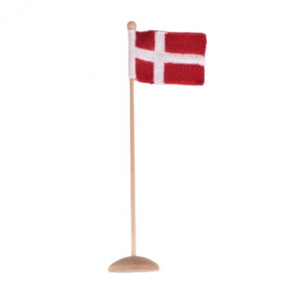  Strikket Dannebrogsflagg av Rito Krea Flagg Strikkeoppskrift 12x16cm  Strikket Dannebrogsflagg av Rito Krea Flagg Strikkeoppskrift 12x16cm