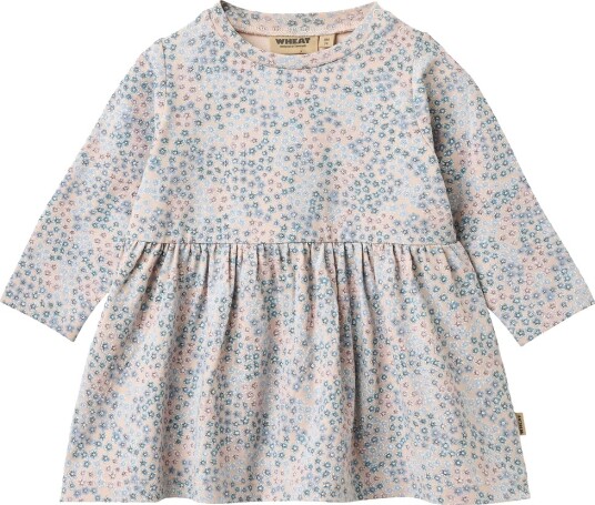 Wheat Kjole Sessa Powder Blue Blomster Wheat 1 år 80 Kjole Blå Rosa