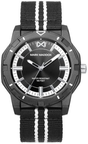 Mark Maddox Herreklokke HC0126 57 Classic Sort/Lær Ø43 mm