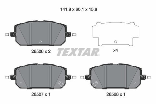 Bremseklosser sett TEXTAR 2650601