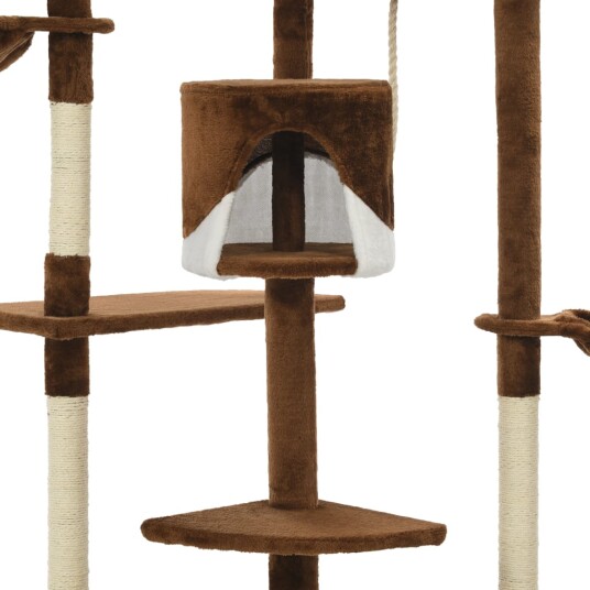Vidaxl Kloretre Med Klorestolper I Sisal 203 cm Brun Og Hvit