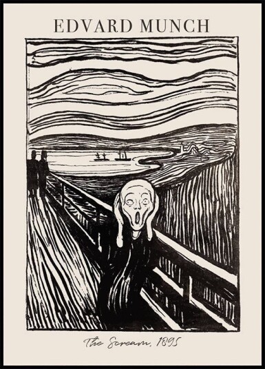 The Scream by Edvard Munch Plakat Plakat / 100x150cm The Scream by Edvard Munch Plakat Plakat / 100x150cm