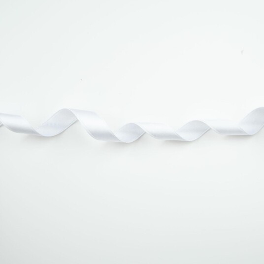 Satengbånd 10mm, 401 Blanc
