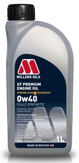 Motorolje MILLERS XF PREMIUM 0W40 1L Motorolje MILLERS XF PREMIUM 0W40 1L