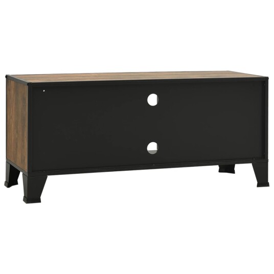vidaXL TV-benk rustikk brun 105x36x47cm metall og MDF vidaXL TV-benk rustikk brun 105x36x47cm metall og MDF