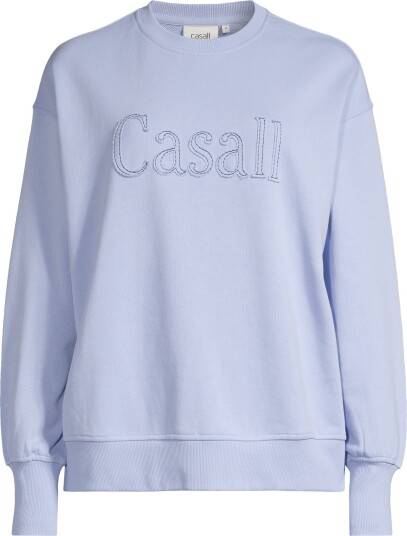 Casall Women"s Terry Spring Graphic Crew Blueberry Mist M