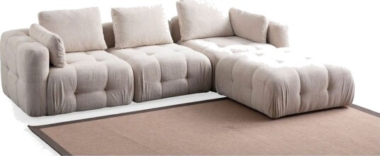 Yvara Sofa med Divan 4 sits   Beige