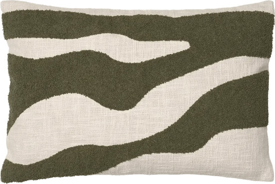 Broste Copenhagen Marlie Cushion Cover   Green   L 60CM