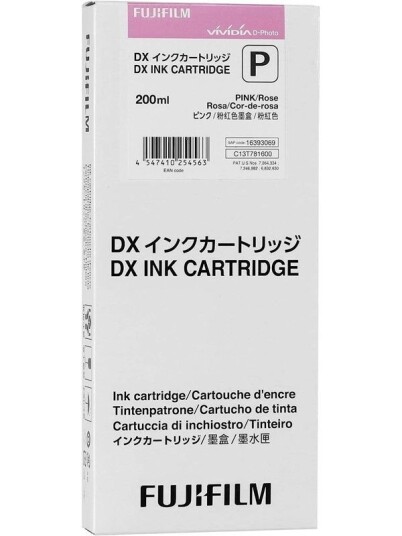 Fujifilm DX Ink Cartridge 200 ml pink - Blekkpatron Pink Fujifilm DX Ink Cartridge 200 ml pink - Blekkpatron Pink