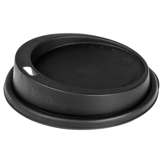 suplesse Lokk til gjenbrukbart beger Suplesse; 8 cm (Ø); Svart; 25 Stykk / Forpakning