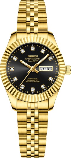 Nibosi Millbury Day Date Gold Black