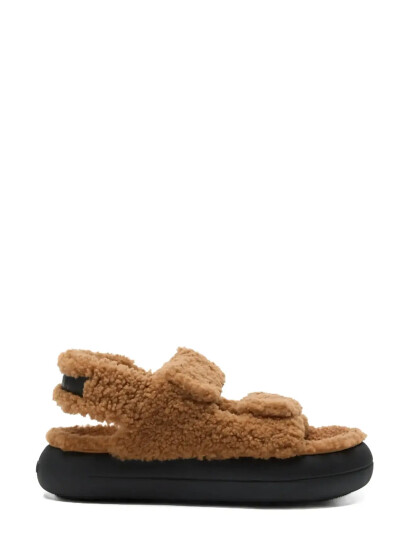 Moon Boot Mb Shearling Sandal Brown 40 Moon Boot Mb Shearling Sandal Brown 40