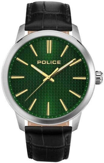 Police Herreklokke PEWJA2207701 Raho Grønn/Lær Ø44 mm