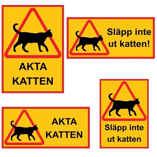 Katteskilt Advarselsskilt Katt Skilt