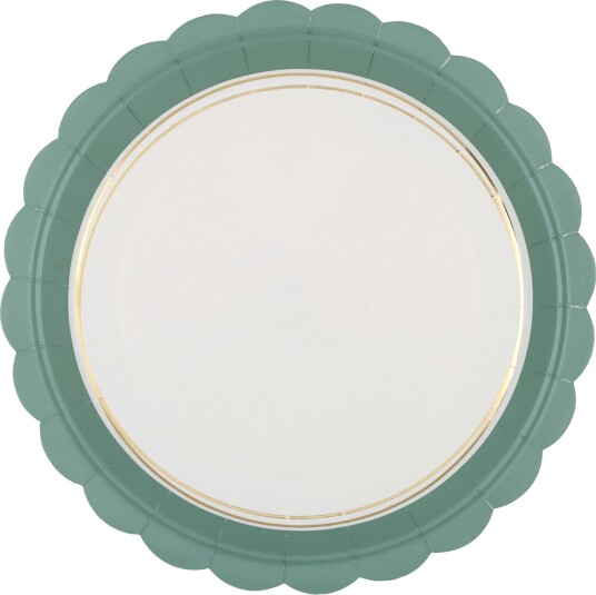 Santex Papptallerkener Dusty Green 6-pakning 9317 0-117
