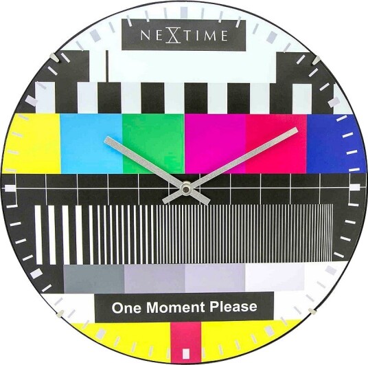 NeXtime Veggklokke Testpage Dome diameter 35 cm Flerfarget NeXtime Veggklokke Testpage Dome diameter 35 cm Flerfarget
