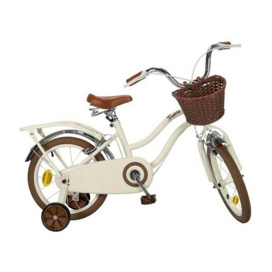 Toimsa 16231 Barnesykkel Med Frontkurv 16" 5 7 År Vintage Beige Toimsa 16231 Barnesykkel Med Frontkurv 16" 5 7 År Vintage Beige