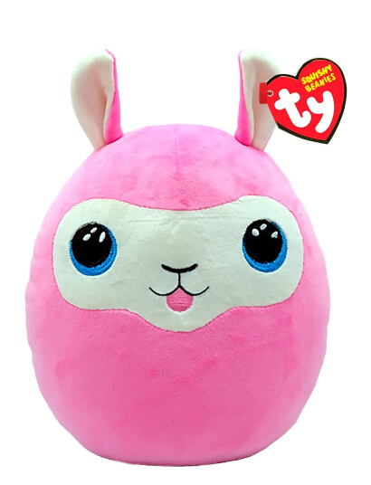 TY Lana - Pink Llama Squish 25Cm - Multi/patterned - 25 CM