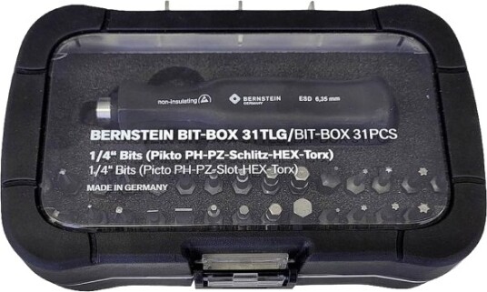 Bernstein Tools Elektronikk Esd-Bitsett 6-355-Esd 31 Deler 1/4 (6,3 Mm) Bernstein Tools Elektronikk Esd-Bitsett 6-355-Esd 31 Deler 1/4 (6,3 Mm)