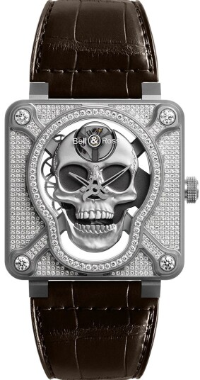 Bell & Ross Herreklokke BR01 SKULL SK FLD BR 01 Laughing Skull