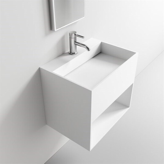 Pulcher Boxo Inside 55 55X40 Servant Med Oppbevaring Matt Hvit SolidTec
