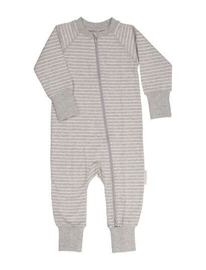 Geggamoja Two Way Zip Pyjamas Classic Grey 74-80