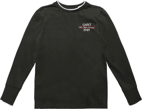 Gant Kids Crest Ls T-Shirt - Khaki green - 122