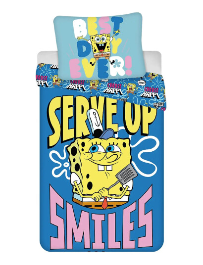 BrandMac Bed Linen Sponge Bob 1001 140X200 60X63 Cm Blue 140X200.60X63CM BrandMac Bed Linen Sponge Bob 1001 140X200 60X63 Cm Blue 140X200.60X63CM