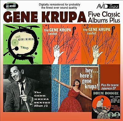 MediaTronixs Gene Krupa : Five Classic Albums Plus: Gene Krupa Sextet 1, 2 & 3/Hey, Here’s Pre-Owned
