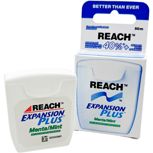 Reach Dental Floss Mint Expansion Plus Waxed Johnson & Johnson 50 mtr.