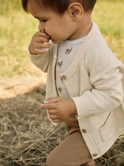 Lil  Atelier Nord Long Sleeve Knit Cardigan Beige 80