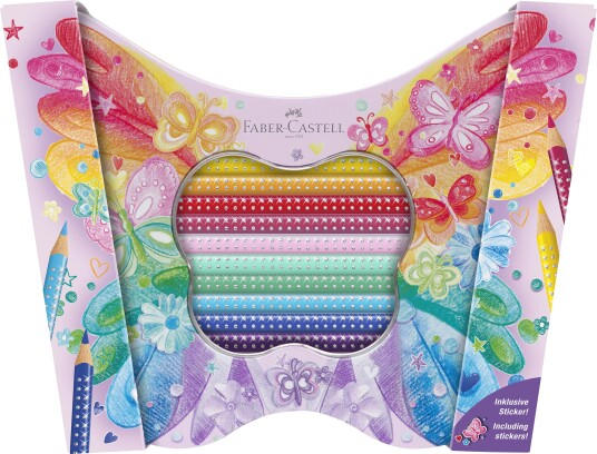 Faber-Castell Gift set Sparkle color pencils butterfly 201971