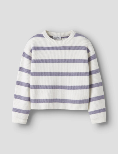 Name It Nmfvnilla Ls Sh Knit White 98