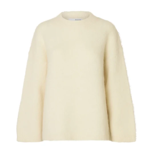 Selected Femme Dame Strikkevarer Beige M,