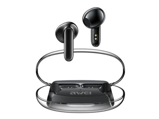 Awei Bluetooth 5.3 T85 Enc Tws Hodetelefoner + Dockingstasjon Svart/Svart