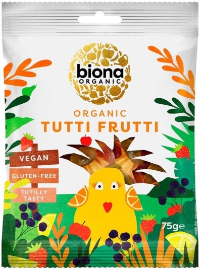 Biona Organic Tutti Frutti Vingummi - Ø - 75 G. Matvarer Godteri Og Snacks Pastiller & Vingummi