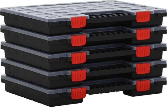 Sorteringsbokser 5 stk 40x30x5 cm polypropylen Sorteringsbokser 5 stk 40x30x5 cm polypropylen