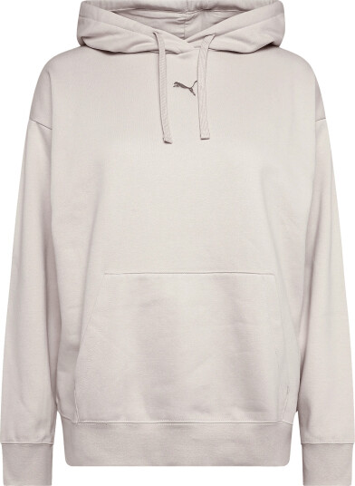 PUMA Ess Centered Cat Logo Relaxed Hoodie Fl Silver XL