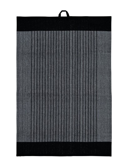 Noble House Kitchen Towel Ronja Recycled Stripe - Black - 50X70CM x 1.5 Noble House Kitchen Towel Ronja Recycled Stripe - Black - 50X70CM x 1.5
