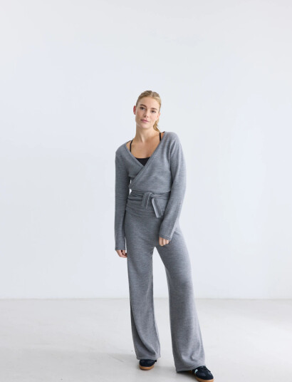 Rethinkit Studios Wool Wrap Cardigan Keep Me - Grey - XS