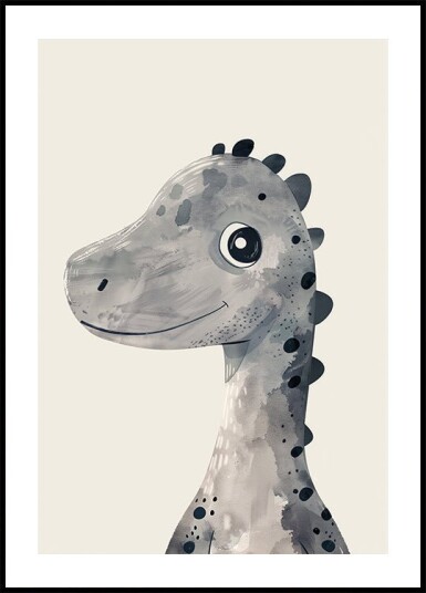 Smiling Dinosaur Plakat Plakat / 100x150cm