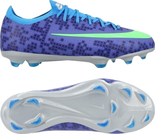 Nike Air Zoom Mercurial Vapor 16 Pro FG X LEGO®   Blå/Grønn streik/Metallisk sølv Barn   Gress (FG) størrelse 36